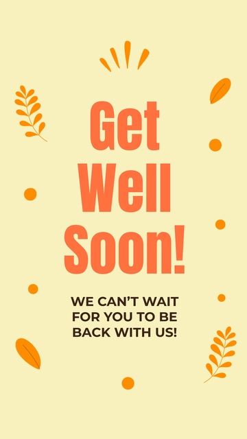 Free Get Well Soon Lettering Card to Edit Online