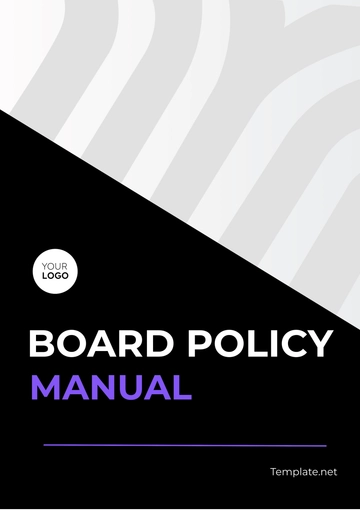 Free Board Policy Manual Template to Edit Online