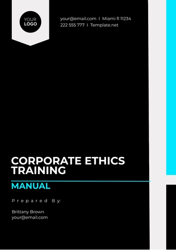 Free Corporate Ethics Training Manual Template to Edit Online