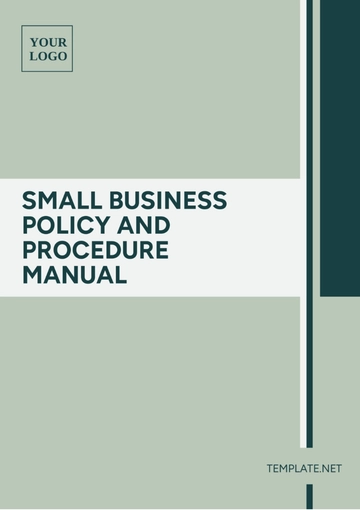 Free Small Business Policy and Procedure Manual Template to Edit Online