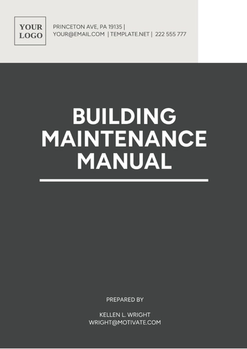 Free Building Maintenance Manual Template to Edit Online