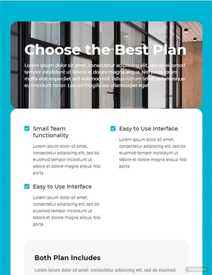 Boxed Style Pricing Page Template
