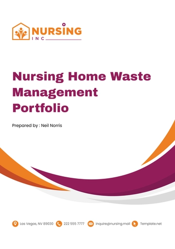 Free Nursing Home Waste Management Portfolio Template to Edit Online