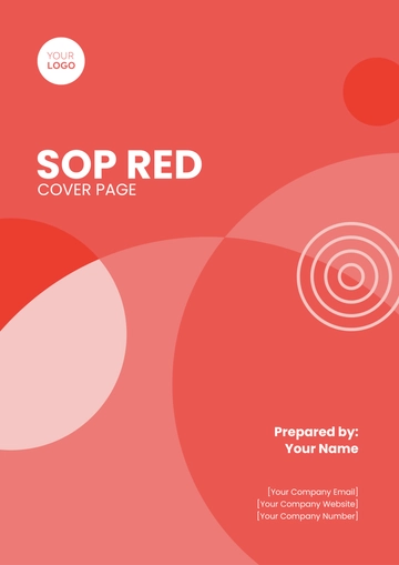 Free SOP Red Cover Page Template to Edit Online