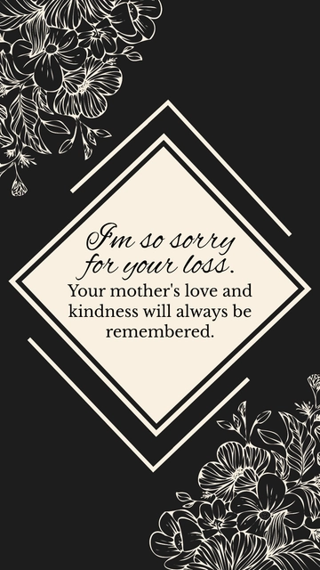 Free Condolence Message For Mother Template to Edit Online