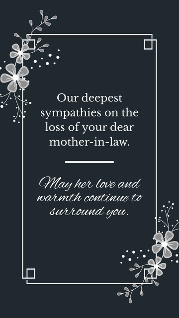 Free Condolence Message For Mother In Law Template to Edit Online
