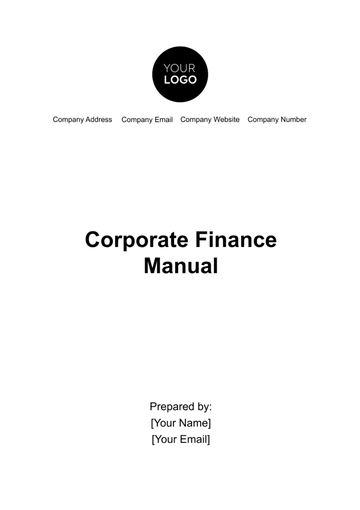 Free Corporate Finance Manual Template to Edit Online