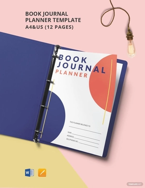Book Journal Planner Template
