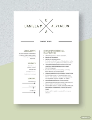 General Nurse Resume