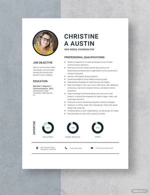 New Media Coordinator Resume