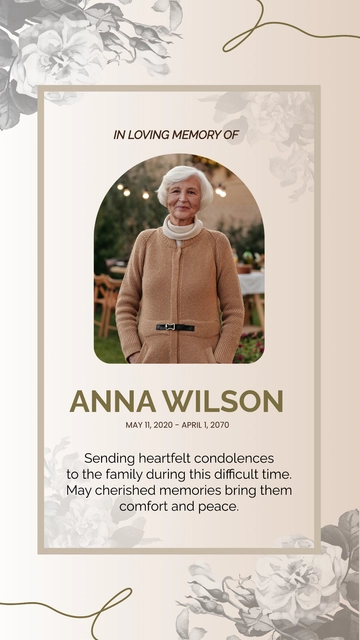 Free Condolence Template to Edit Online