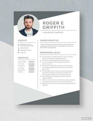 Fingerprint Examiner Resume