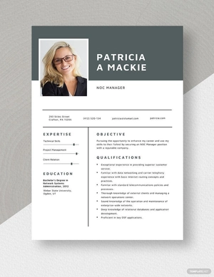 NOC Manager Resume