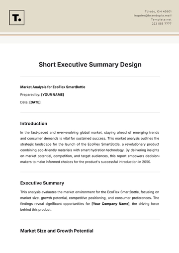 Free Short Executive Summary Design to Edit Online
