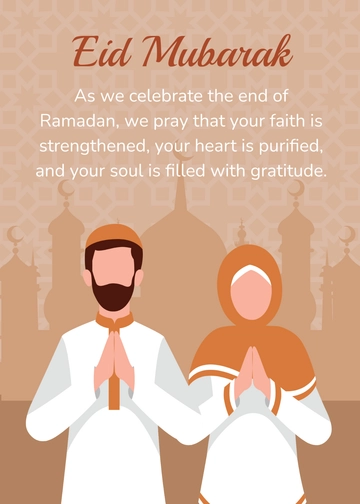 Free Eid al Fitr Mubarak Messages Template to Edit Online