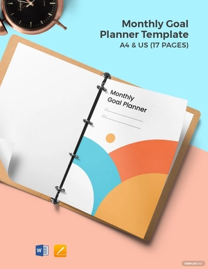 Monthly Goals Planner Template