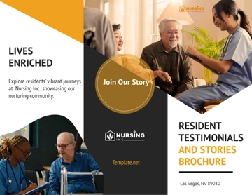 Free Resident Testimonials and Stories Brochure Template to Edit Online