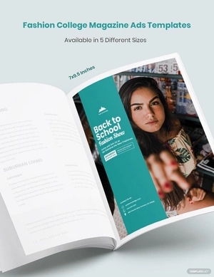 Fashion College Magazine Ads Template