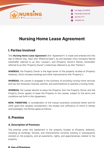 Free Nursing Home Lease Agreement Template to Edit Online