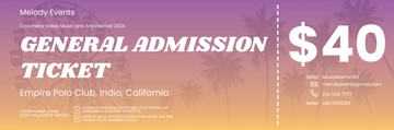 Free Coachella Resale Ticket Template to Edit Online
