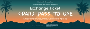 Free Coachella Exchange Tickets Template to Edit Online