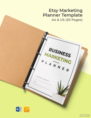 Etsy Marketing Planner Template