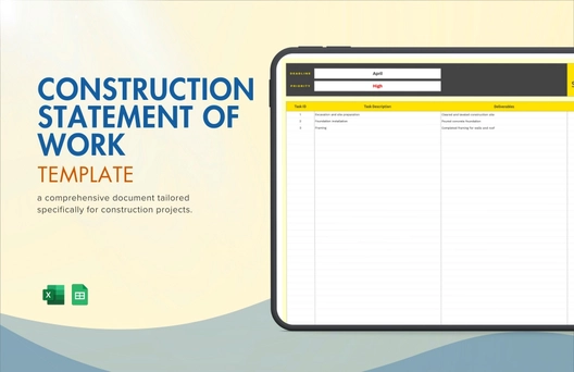 Construction Statement of Work Template