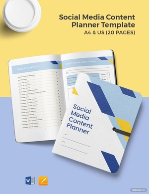 Social Media Content Planner Template