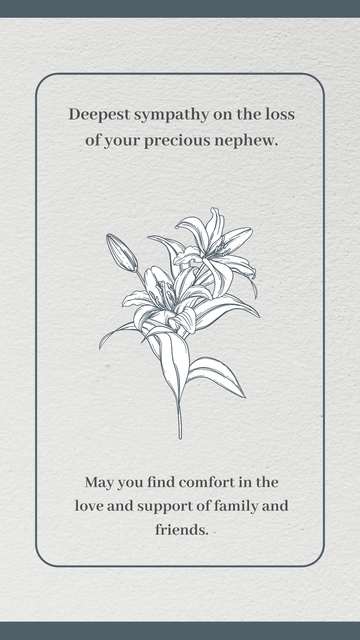 Free Condolence Message For Nephew Template to Edit Online