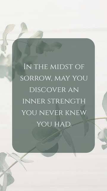 Free Condolence Message For Strength Template to Edit Online
