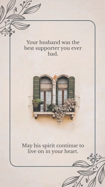 Free Condolence Message For Widow Template to Edit Online