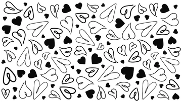 Free White Black Heart Background to Edit Online
