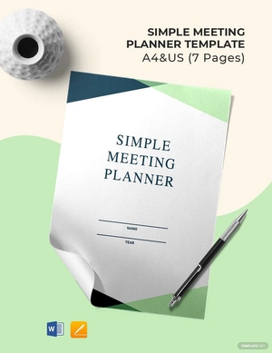 Simple Meeting Planner Template