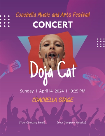 Free Coachella Concert Schedule Template to Edit Online