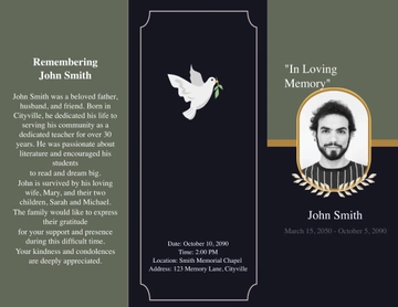 Free Funeral Brochure to Edit Online