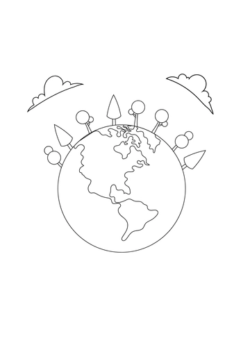 Free Easy Earth Day Drawing Template to Edit Online