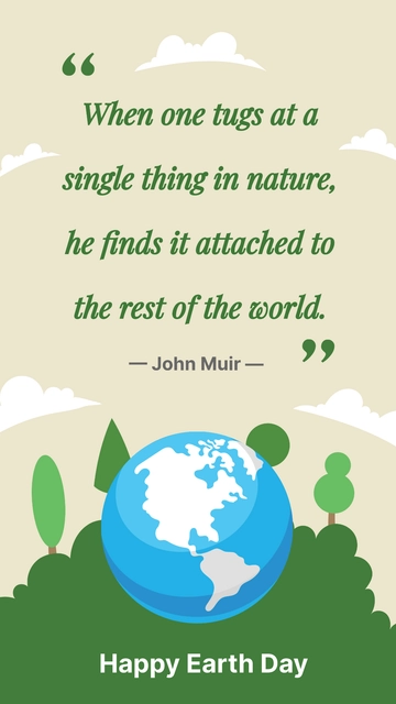 Free Beautiful Earth Day Quote Template to Edit Online