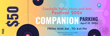 Free Coachella Parking Ticket Template to Edit Online