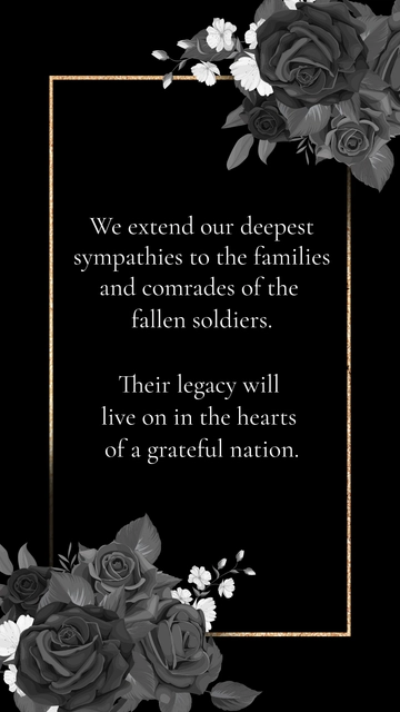 Free Condolence Message For Soldiers Template to Edit Online