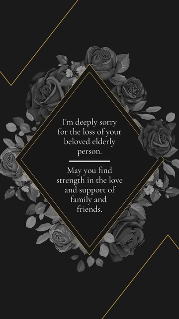 Free Condolence Message For Elderly Person Template to Edit Online
