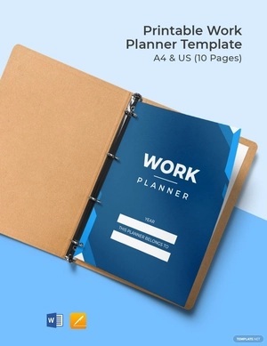 Printable Work Planner Template