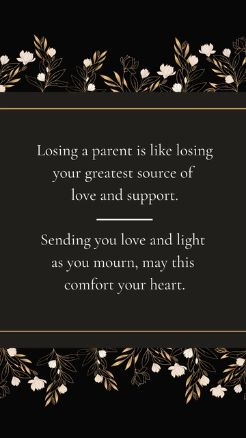 Free Condolence Message For Parent Template to Edit Online