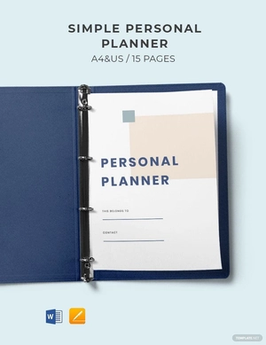 Simple Personal Planner Template