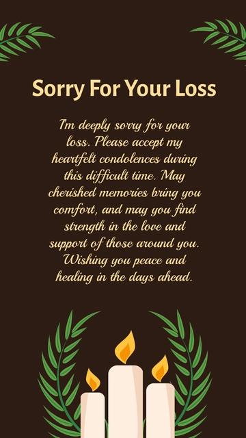 Free Sorry for your Loss Template to Edit Online
