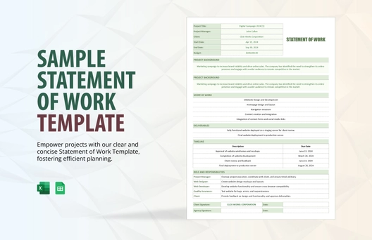 Sample Statement of Work Template