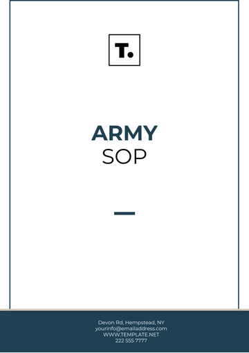 Free Army SOP Template to Edit Online