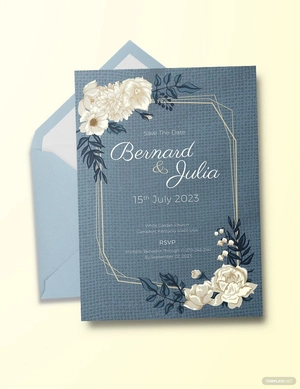 Burlap Fall Wedding Invitation Template