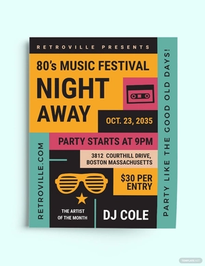 80s Retro Flyer Template