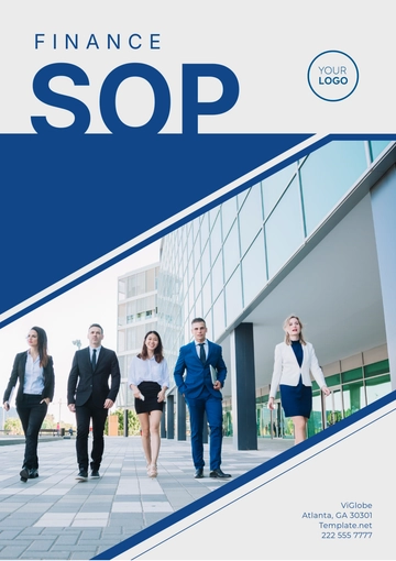 Free Finance SOP Template to Edit Online