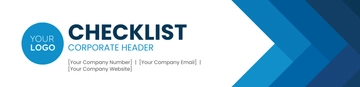 Free Checklist Corporate Header Template to Edit Online